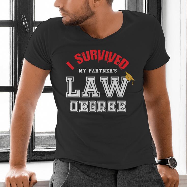 I Survived My Partner's Law Degree Graduation Shirt Men's V-Neck T-Shirt