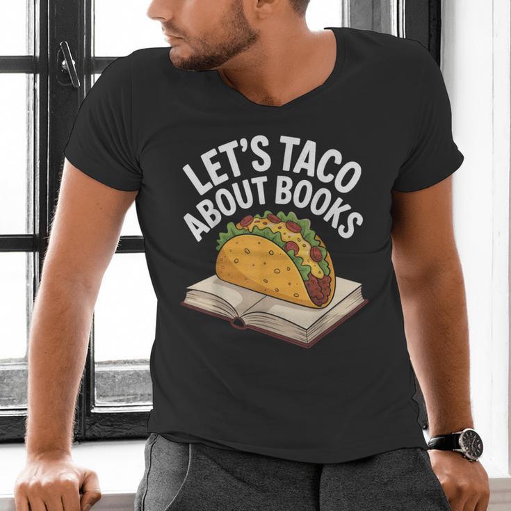 Taco Books Mexican Reading Teacher Book Lovers Bookish Men's V-Neck T-Shirt Taco Books Mexican Reading Teacher Book Lovers Bookish Men's V-Neck T-Shirt