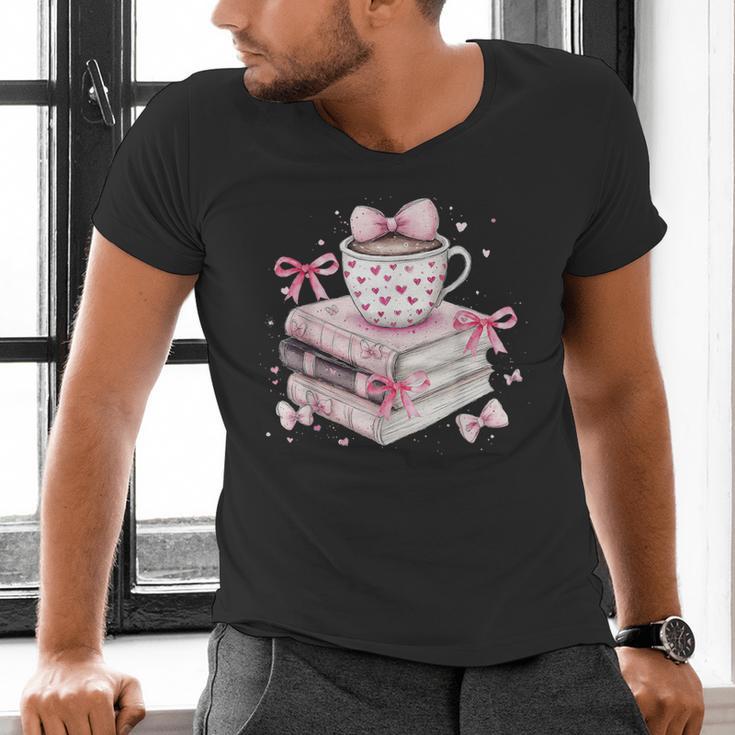 Teacher Valentine's Day All Booked For Valentines Reading Men's V-Neck T-Shirt Teacher Valentine's Day All Booked For Valentines Reading Men's V-Neck T-Shirt