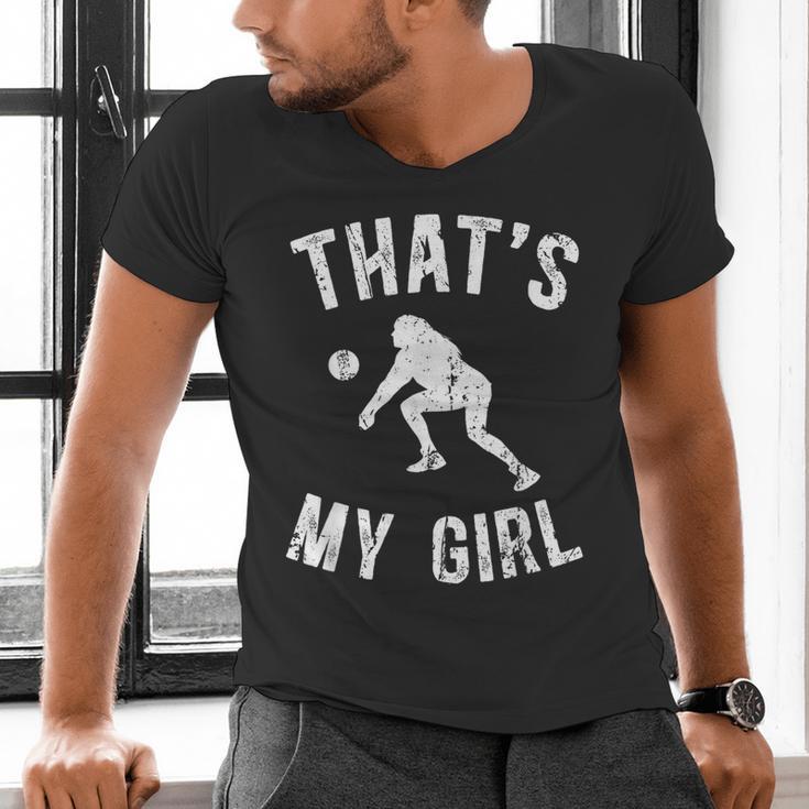 That's My Girl Volleyball Dad Of A Volleyball Player Father Men's V-Neck T-Shirt