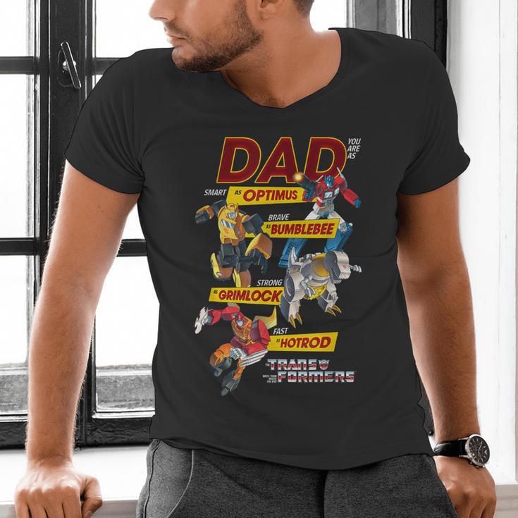 Transformers Father's Day Autobots Dad You Are Smart Logo Men's V-Neck T-Shirt