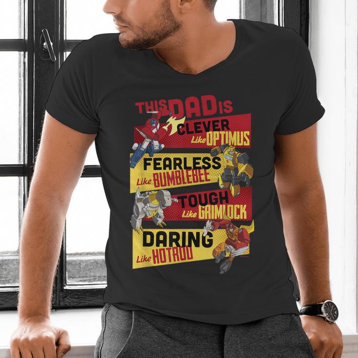 Transformers Father's Day Vintage Autobots Line Up Dad Is Men's V-Neck T-Shirt