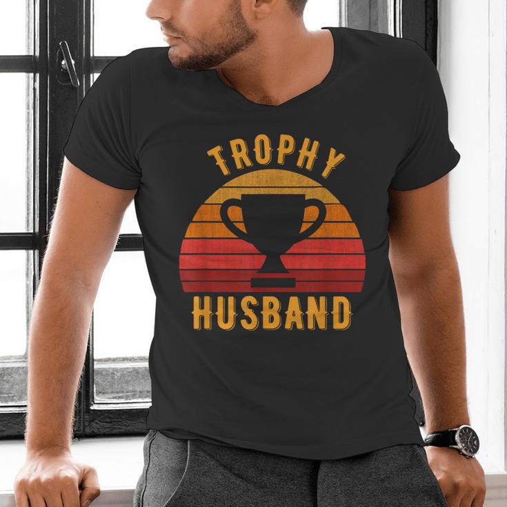 Trophy Husband For Cool Father Or Dad Men's V-Neck T-Shirt Trophy Husband For Cool Father Or Dad Men's V-Neck T-Shirt