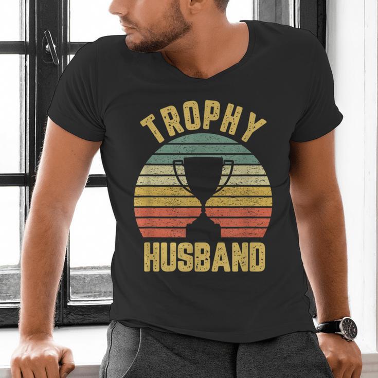 Trophy Husband For Cool Father Or Dad Men's V-Neck T-Shirt Trophy Husband For Cool Father Or Dad Men's V-Neck T-Shirt
