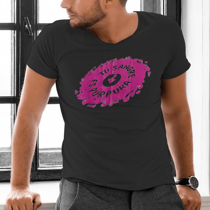 Tu Sangre Es Purpura Mexican Nostalgia Men's V-Neck T-Shirt