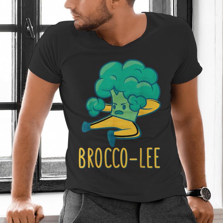 Vegetable Word Game Dad Joke Brocco-Lee Broccoli Men's V-Neck T-Shirt