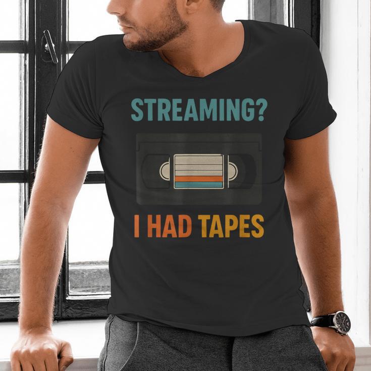 VHS Cassette Tape Retro 80s 90s Nostalgia Men's V-Neck T-Shirt VHS Cassette Tape Retro 80s 90s Nostalgia Men's V-Neck T-Shirt