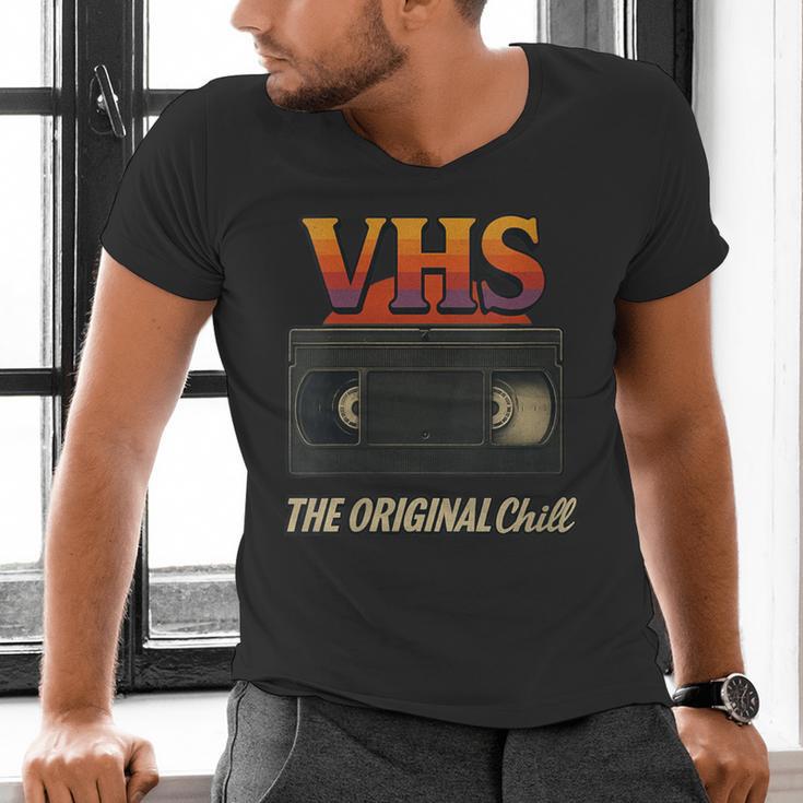 VHS Tape Nostalgia Old School Technology Humor Men's V-Neck T-Shirt