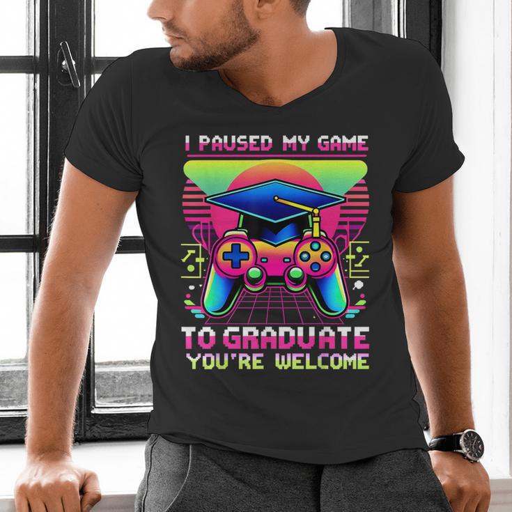 Video Gamer Graduate Graduation Grad Gaming Men's V-Neck T-Shirt