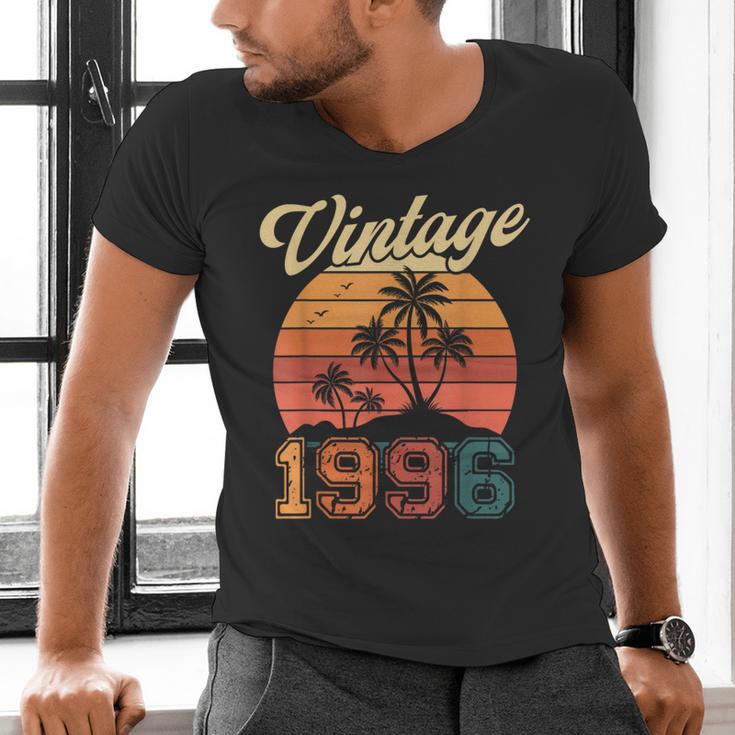 Vintage 1996 Retro Sunset Nostalgia 90s 30th Birthday Men's V-Neck T-Shirt