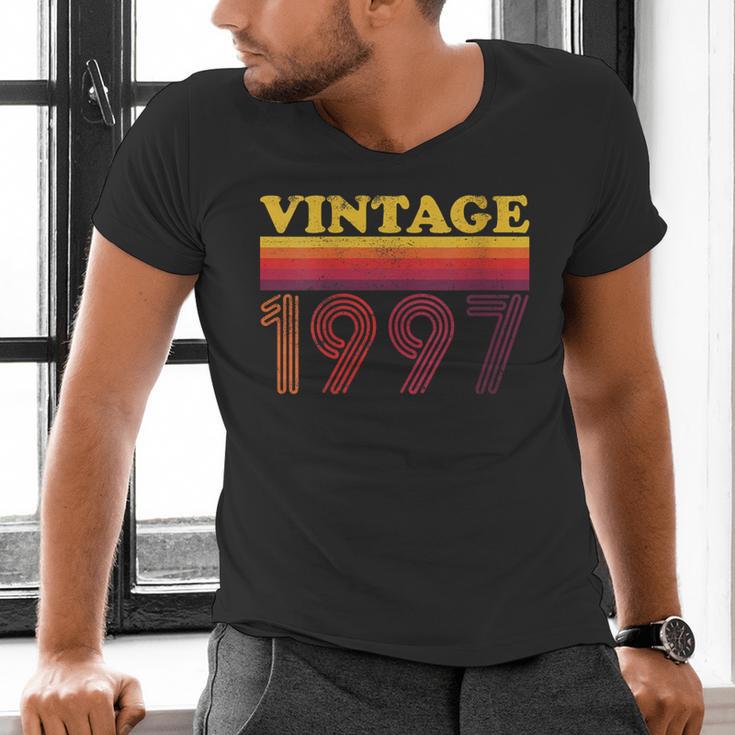 Vintage 1997 Retro Style 90's Born Nostalgia Vibes Birthday Men's V-Neck T-Shirt