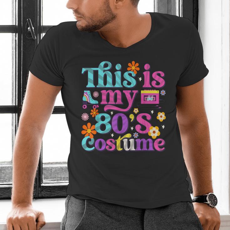 Vintage 80s Costume Nostalgia 1980s Fashion Cute Girls Women Men's V-Neck T-Shirt