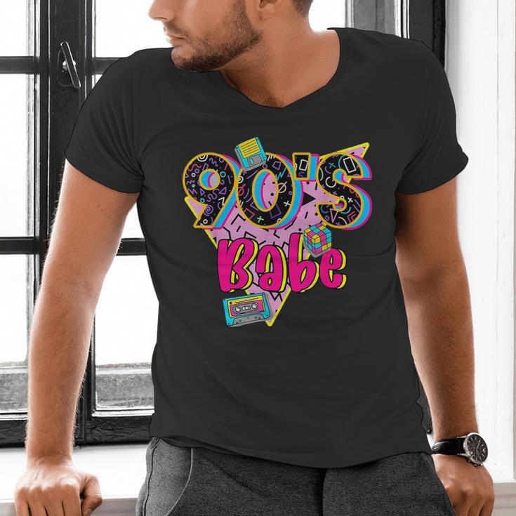 Vintage 90's Babe Party Back To 90s Cassette Nostalgia Men's V-Neck T-Shirt Vintage 90's Babe Party Back To 90s Cassette Nostalgia Men's V-Neck T-Shirt