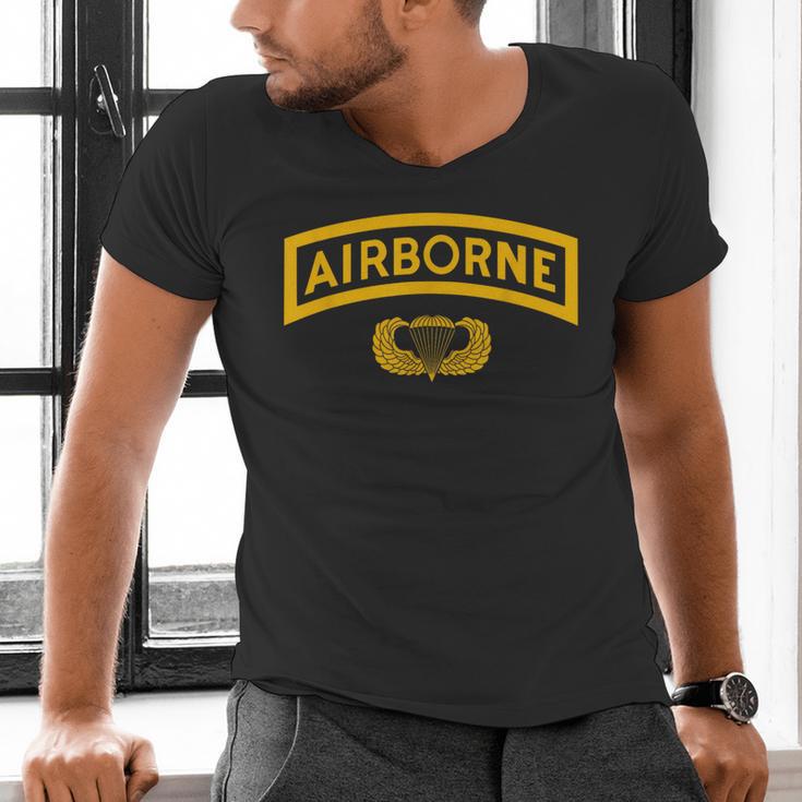 Vintage Airborne Veteran Paratrooper For Men Dad T-Shirt Men's V-Neck T-Shirt Vintage Airborne Veteran Paratrooper For Men Dad T-Shirt Men's V-Neck T-Shirt