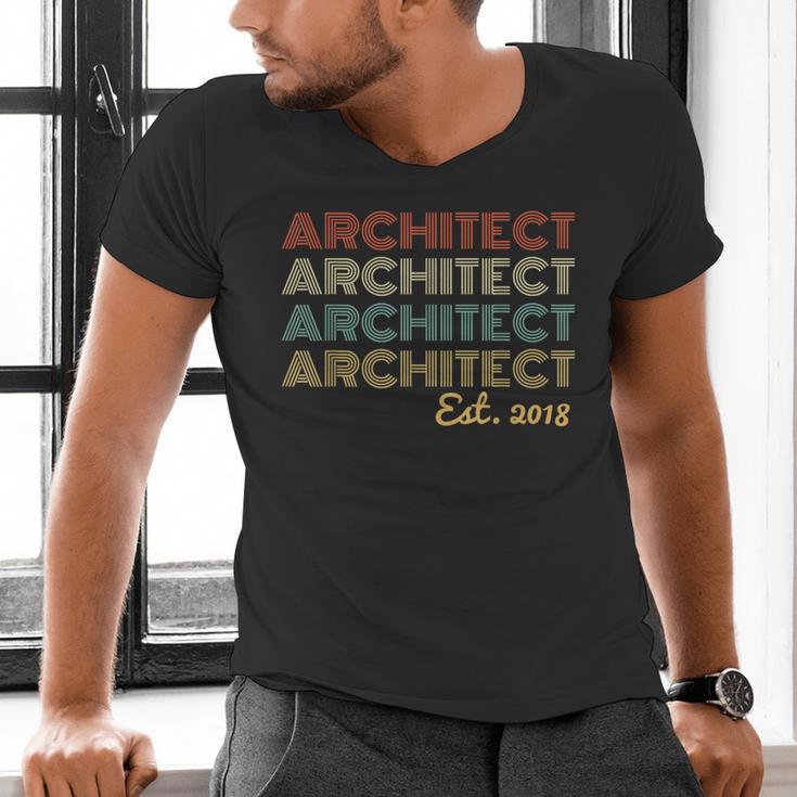 Vintage Architect Est 2018 Graduation 2018 Men's V-Neck T-Shirt