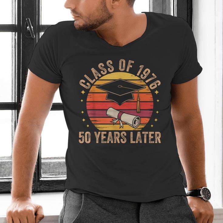 Vintage Class Of 1976 50 Years Later Reunion 50th Graduation Men's V-Neck T-Shirt