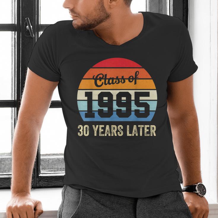 Vintage Class Of 1995 30 Years Later Reunion 30th Graduation Men's V-Neck T-Shirt