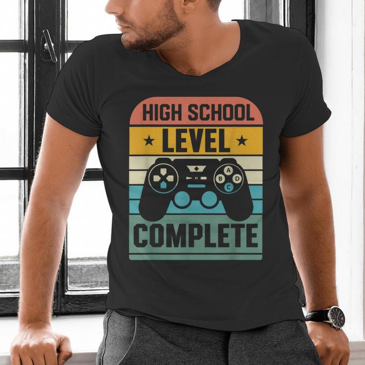 Vintage Class Of 2024 High School Graduation Student Men's V-Neck T-Shirt