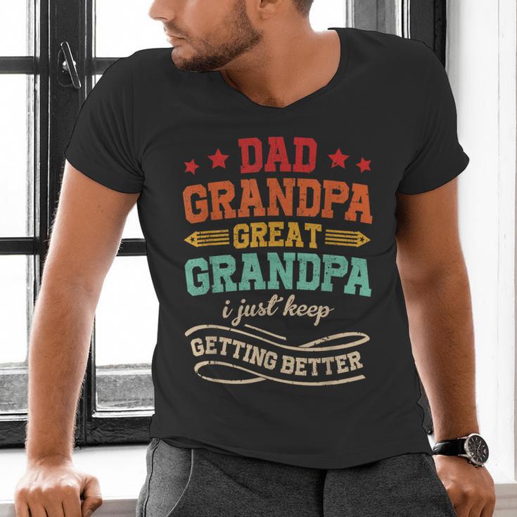 Vintage Great Grandpa For Fathers Day Dad Papa Grandpa Men's V-Neck T-Shirt Vintage Great Grandpa For Fathers Day Dad Papa Grandpa Men's V-Neck T-Shirt