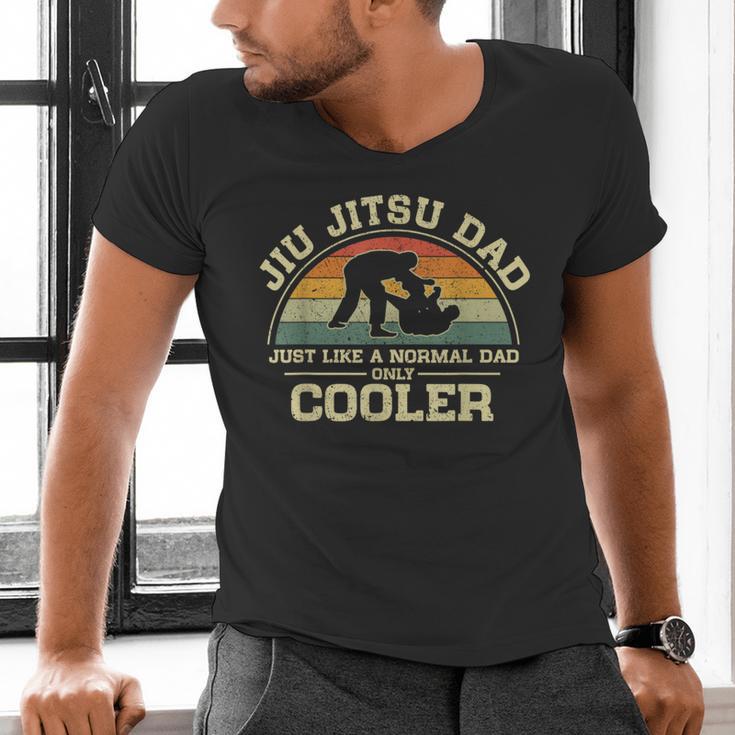 Vintage Jiu Jitsu Dad Just Like A Normal Dad Only Cooler Men's V-Neck T-Shirt Vintage Jiu Jitsu Dad Just Like A Normal Dad Only Cooler Men's V-Neck T-Shirt