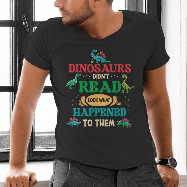 Vintage Librarian Book Reader Library Book Reading Men's V-Neck T-Shirt