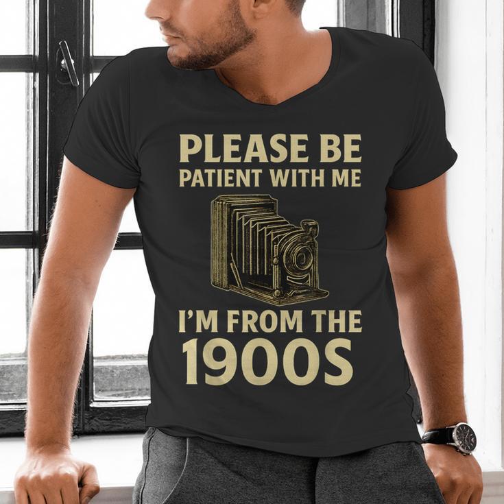 Vintage Please Be Patient With Me I'm From The 1900s Camera Men's V-Neck T-Shirt