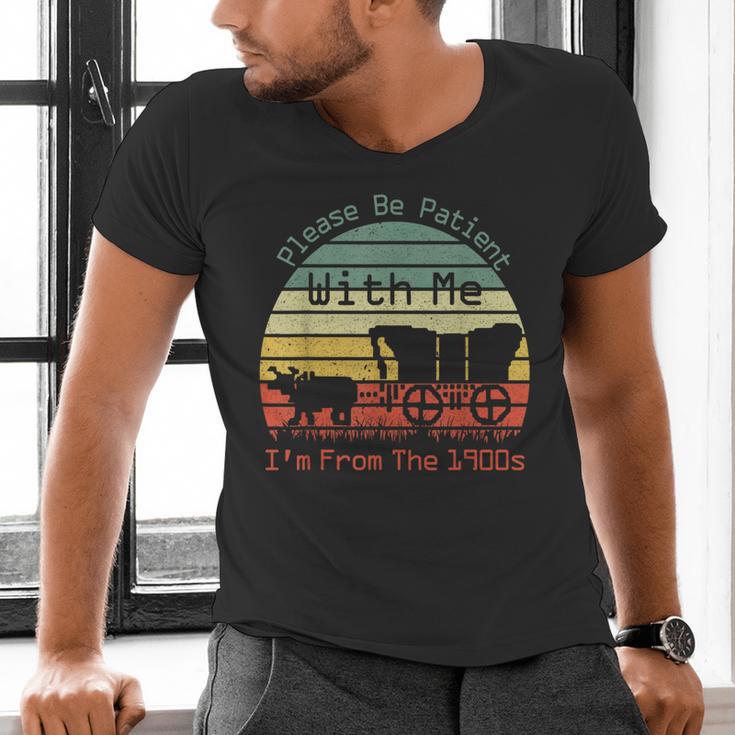 Vintage Sunset Please Be Patient With Me I'm From The 1900s Men's V-Neck T-Shirt