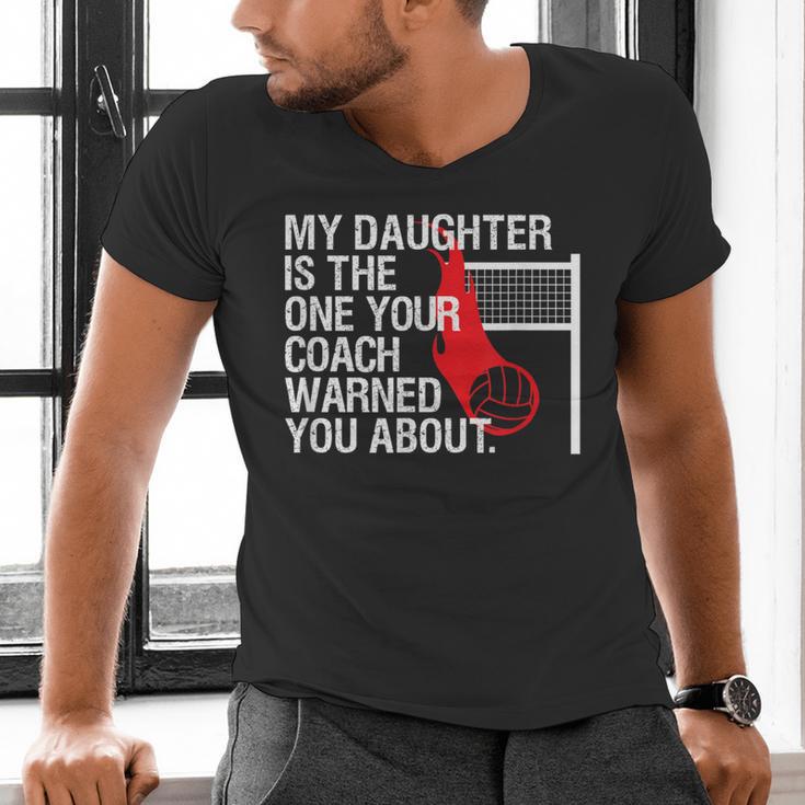 Volleyball Mom Dad Parent Shirt Daughter Player Men's V-Neck T-Shirt Volleyball Mom Dad Parent Shirt Daughter Player Men's V-Neck T-Shirt