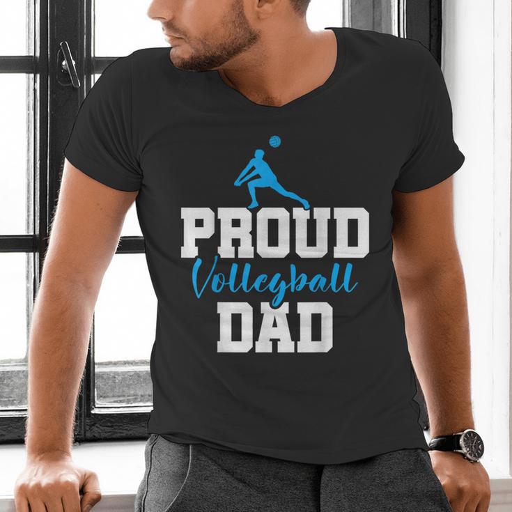 Volleyball Player Team Dad Father Proud Volleyball Dad Men's V-Neck T-Shirt