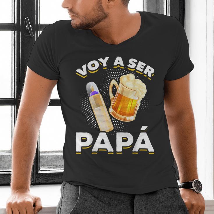 Voy Hacer Papa Ser Papa Voy A Ser Papa Dad To Be In Spanish Men's V-Neck T-Shirt
