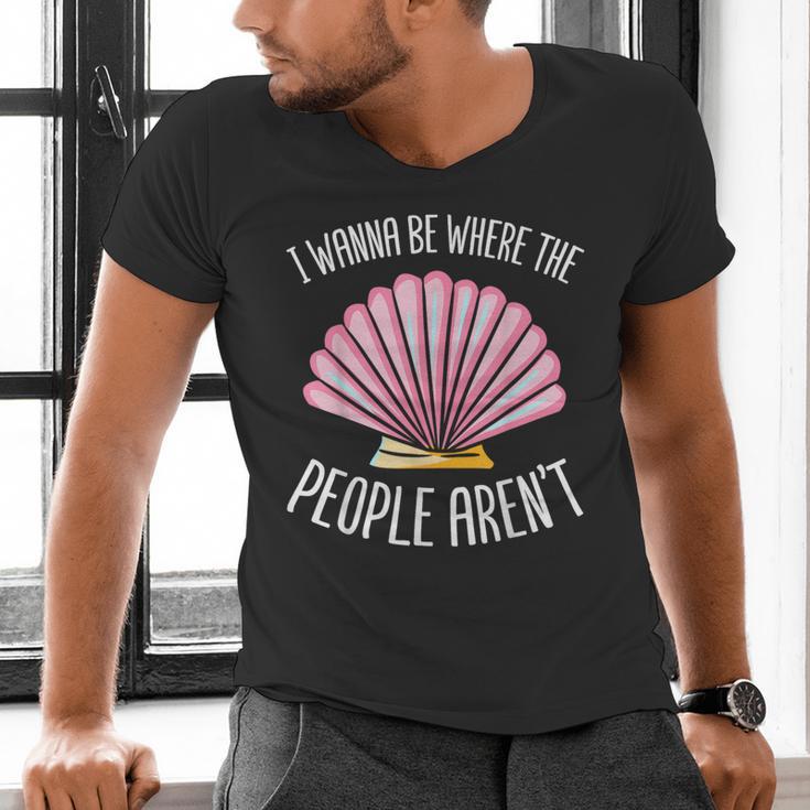 I Wanna Be Where The People Aren't Introverted Introvert Men's V-Neck T-Shirt I Wanna Be Where The People Aren't Introverted Introvert Men's V-Neck T-Shirt