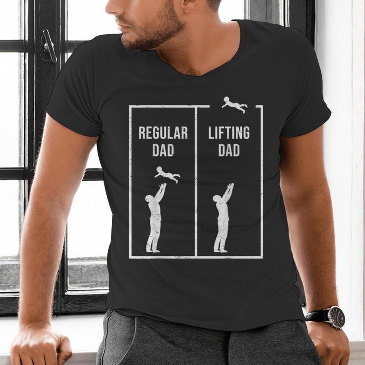 Weightlifting Workout Fitness Father Gym I Lifting Dad Men's V-Neck T-Shirt