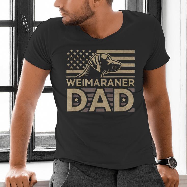 Weimaraners Lover & Weimaraner Shirts Weimaraner Dad -Adults -Kids - Small Short Sleeve V-Neck Polyester Casual Humorous Lover All Seasons Men's V-Neck T-Shirt