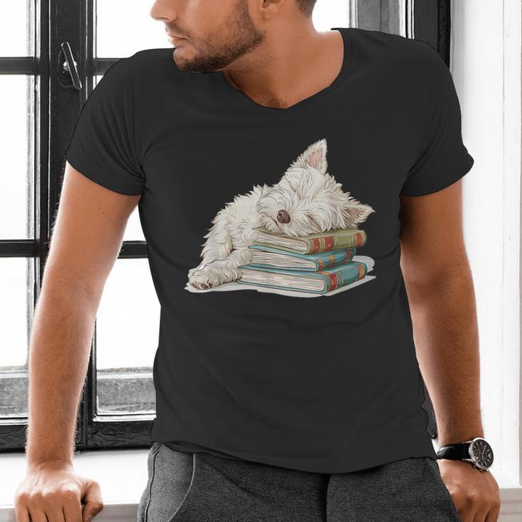 West Highland Terrier Books Dog Breed Westie For Men Women Girls Kids Men's V-Neck T-Shirt