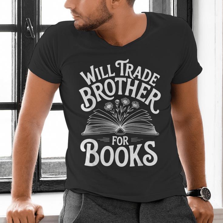 Will Trade Brother For Books Men's V-Neck T-Shirt Will Trade Brother For Books Men's V-Neck T-Shirt