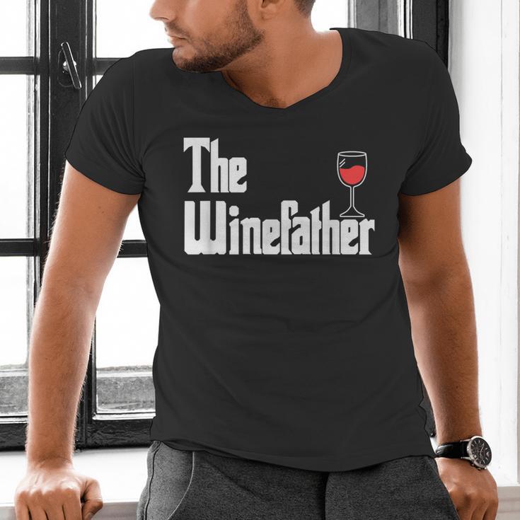 The Winefather Red Wine Tasting Fathers Day Dad Men's V-Neck T-Shirt