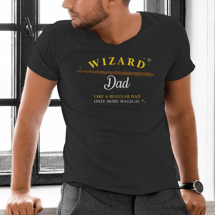 Wizard Dad Shirt Cute Magical Men's V-Neck T-Shirt