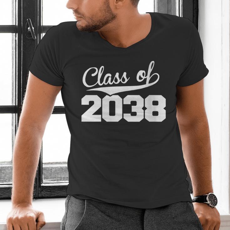 Women's Class Of 2038 Kid Adult Future Year Kindergarten Graduation Men's V-Neck T-Shirt