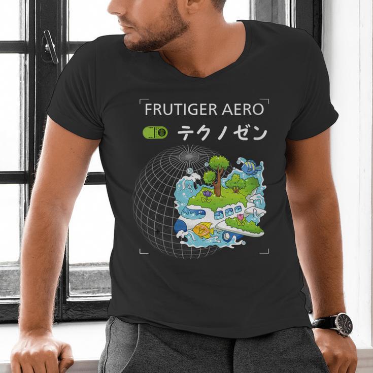 Women's Frutiger Aero Y2K Fashion Trends Statement Piece Tech Orbite Men's V-Neck T-Shirt Women's Frutiger Aero Y2K Fashion Trends Statement Piece Tech Orbite Men's V-Neck T-Shirt