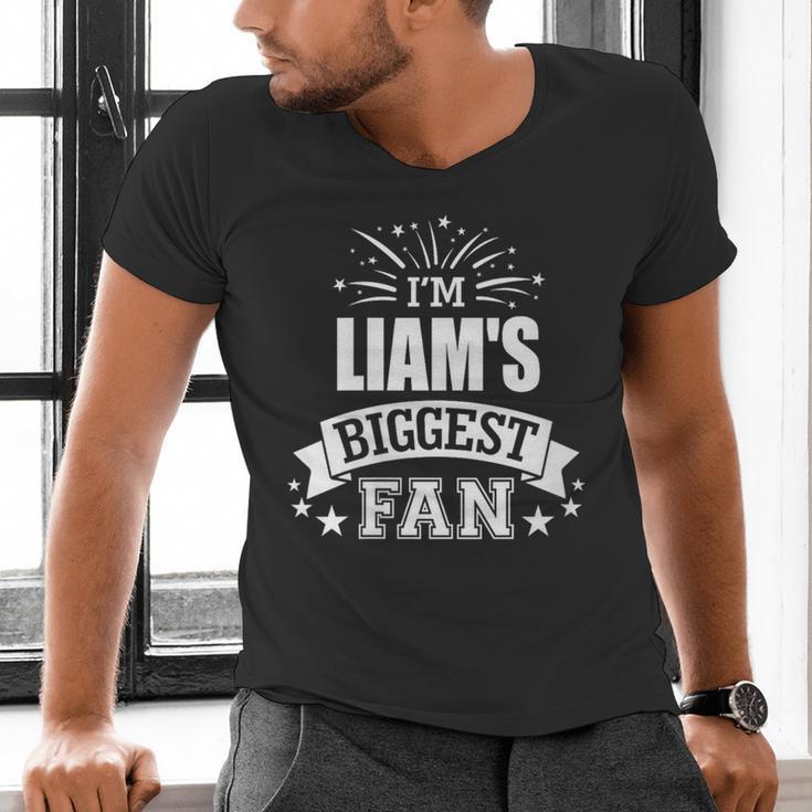 Women's Liam Personalized Name Sports Fan Birthday Graduation Men's V-Neck T-Shirt
