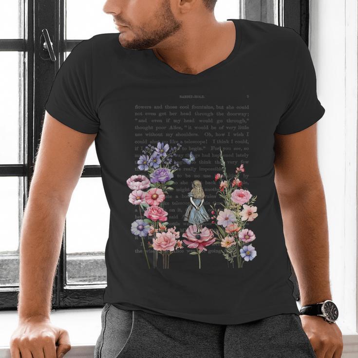 Wonderland Garden & Vintage Textbook Men's V-Neck T-Shirt