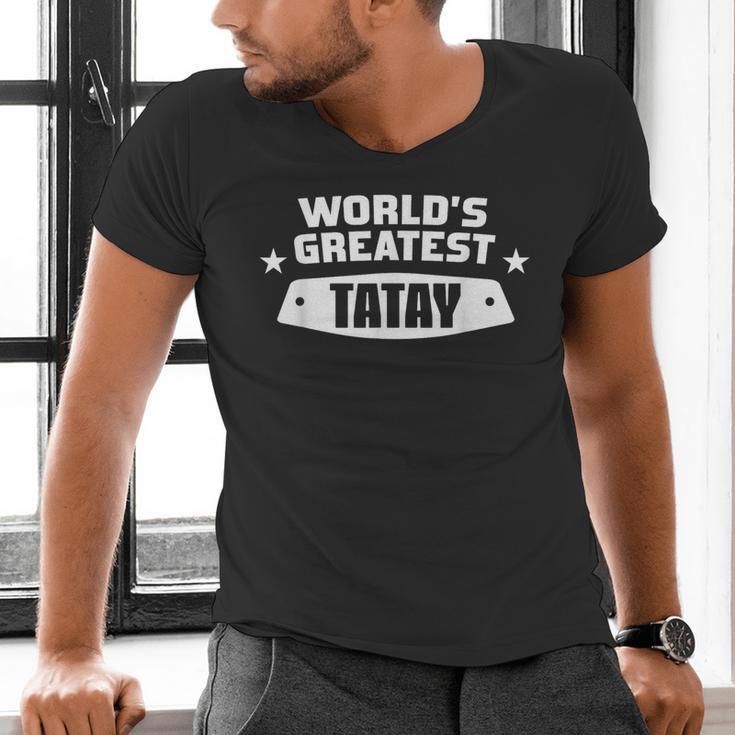World's Greatest Tatay Shirt Filipino Dad Men's V-Neck T-Shirt