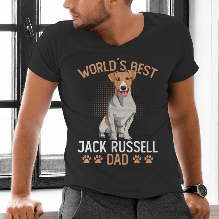 World´s Best Jack Russell Terrier Dad Dog Owner Men Men's V-Neck T-Shirt World´s Best Jack Russell Terrier Dad Dog Owner Men Men's V-Neck T-Shirt