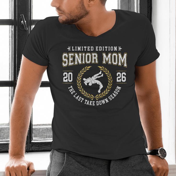 Wrestling Senior Mom The Final Match 2026 Graduation Men's V-Neck T-Shirt