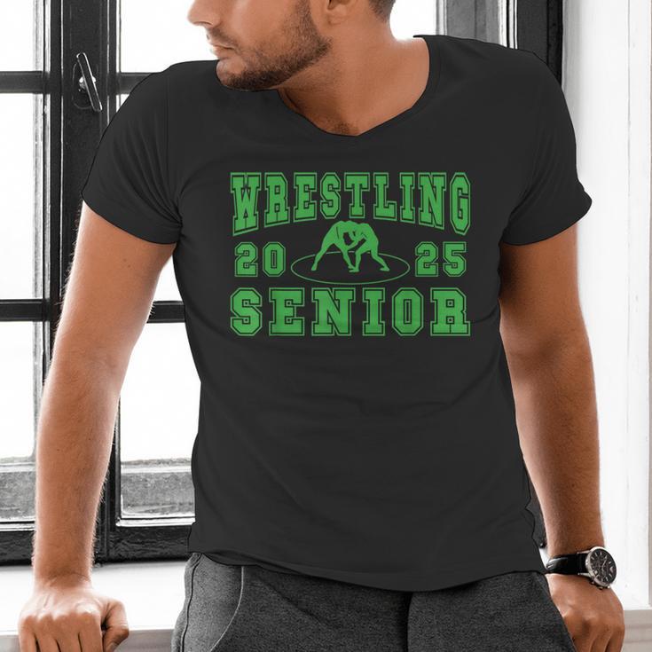 Wrestling Senior Night Wrestling Senior 2025 Graduation 32 Men's V-Neck T-Shirt