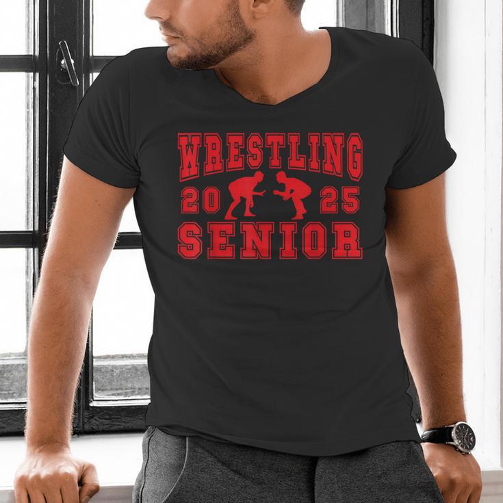 Wrestling Senior Night Wrestling Senior 2025 Graduation 7 Men's V-Neck T-Shirt