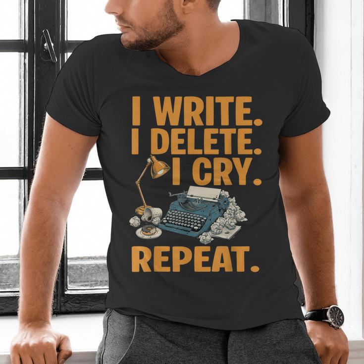 I Write Book Writer Author Book Writing Novelist Men's V-Neck T-Shirt