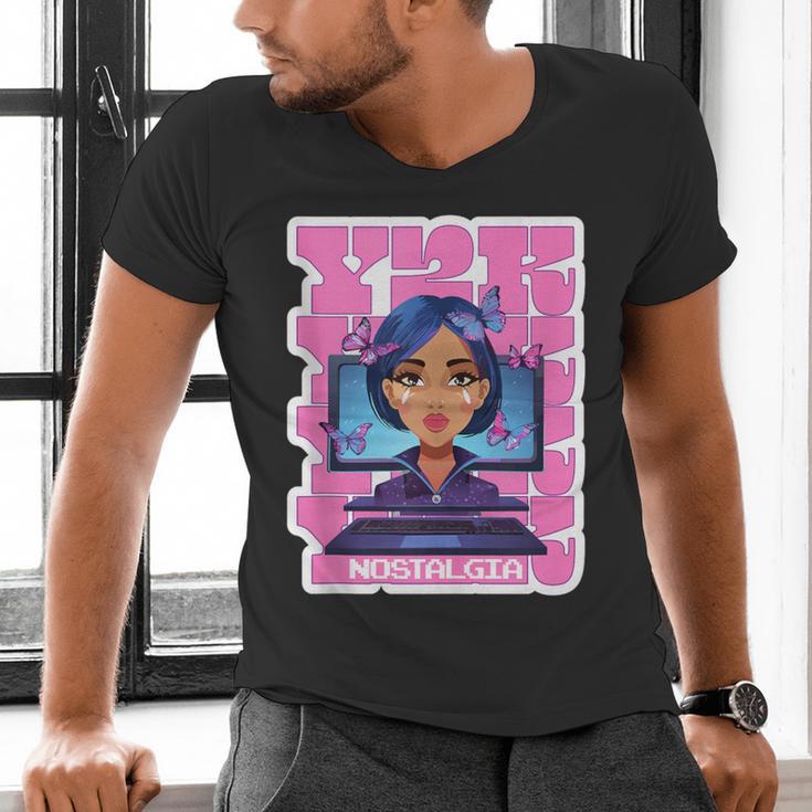 Y2K Nostalgia Retro Aesthetic Trendy Vintage Men's V-Neck T-Shirt Y2K Nostalgia Retro Aesthetic Trendy Vintage Men's V-Neck T-Shirt