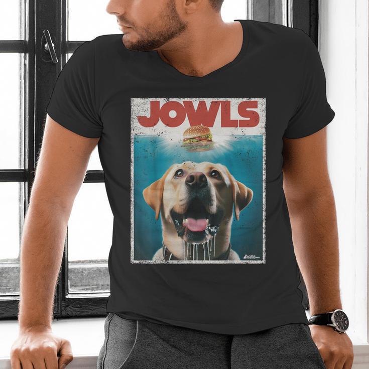 Yellow Lab Jowls Top Labrador Retriever Dog Mom Dad Men's V-Neck T-Shirt