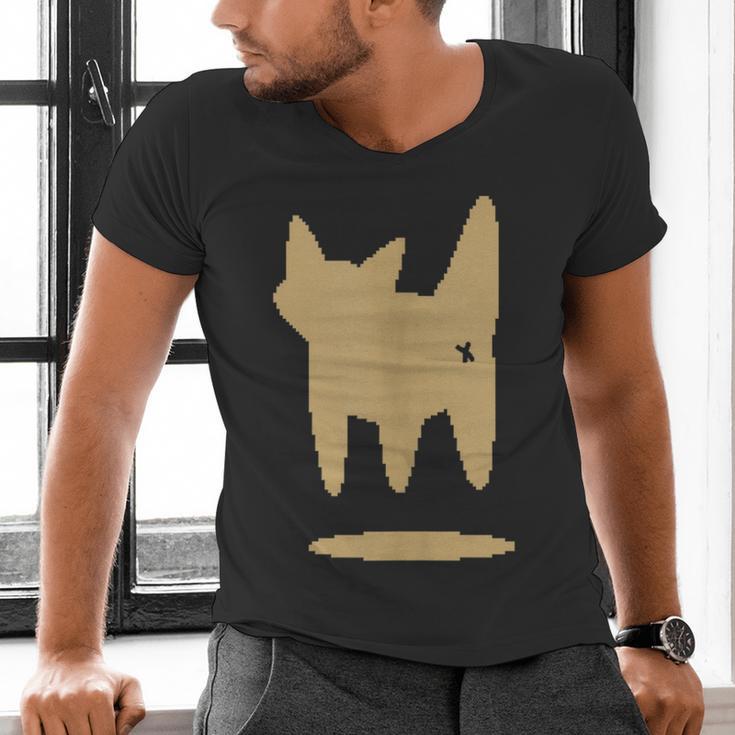 Yk2 Cat With Tomboy Tail 90s Nostalgia Downtown Indie Men's V-Neck T-Shirt Yk2 Cat With Tomboy Tail 90s Nostalgia Downtown Indie Men's V-Neck T-Shirt